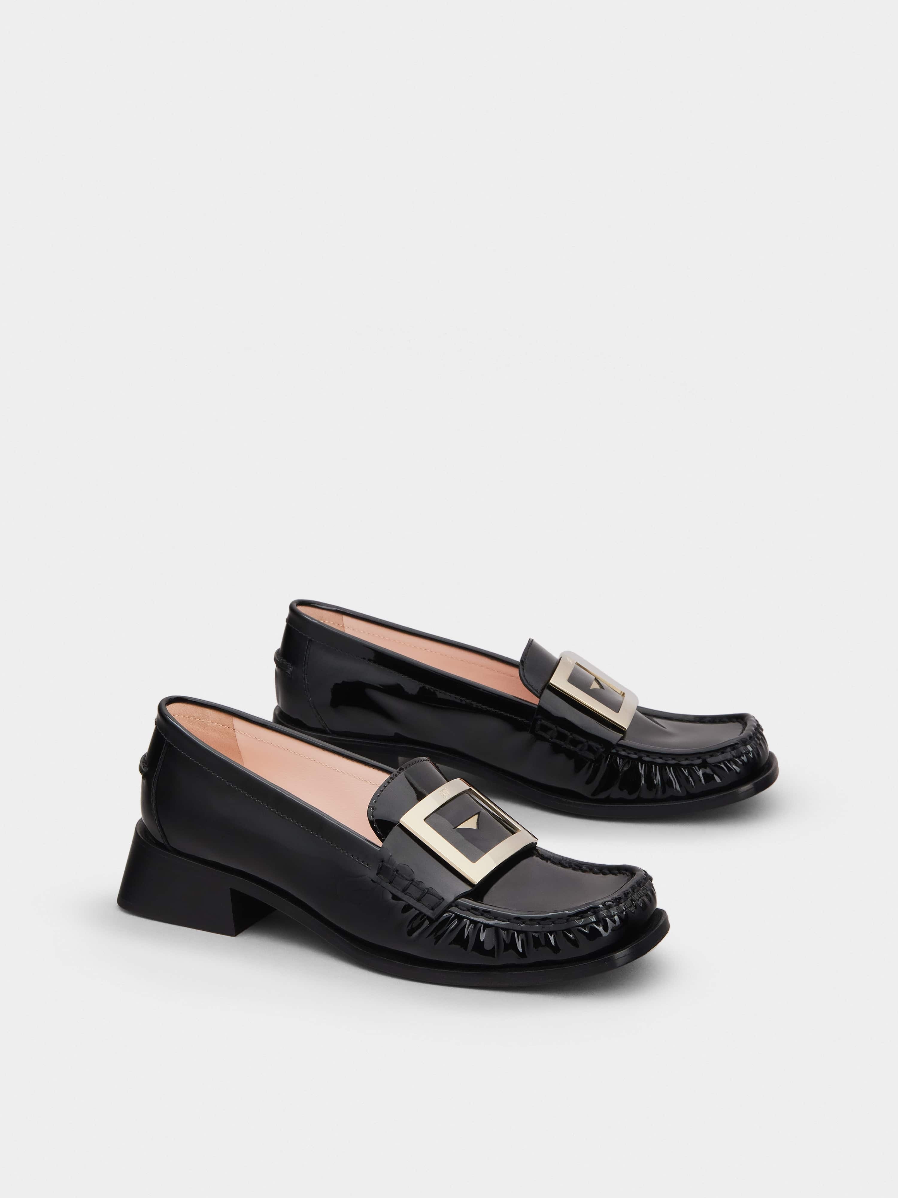 Preppy Viv' Metal Buckle Loafers in Patent Leather - 2