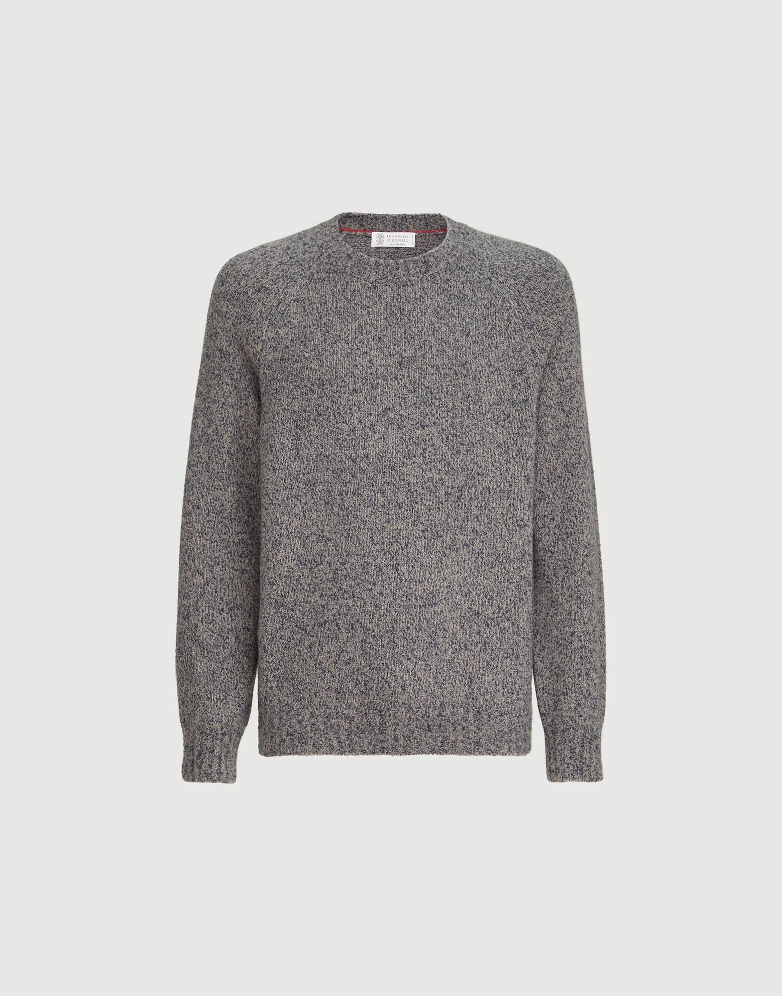 Virgin wool, silk and cashmere chiné sweater - 1