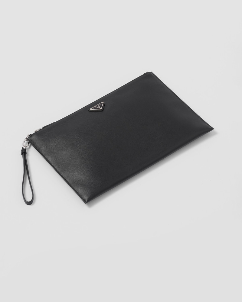 Prada Saffiano Leather Pouch outlook