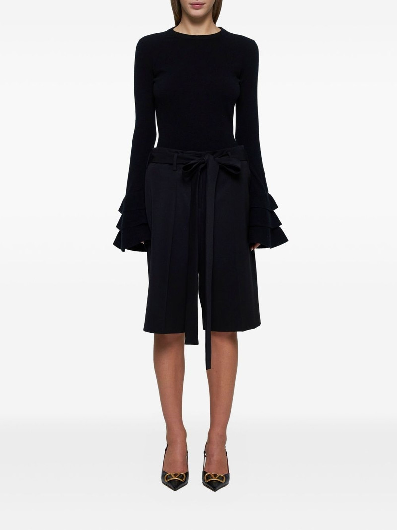 Valentino self-tie sash wool shorts outlook