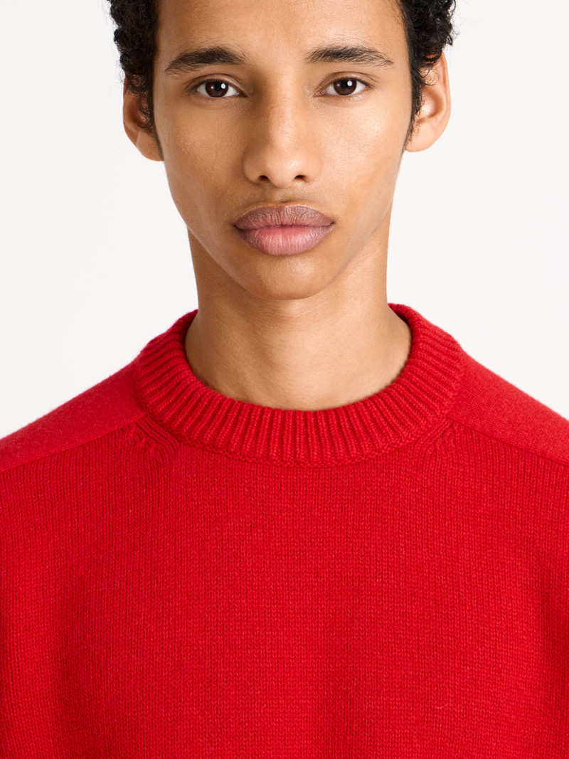 MENS RAGLAN JUMPER IN RED 5
