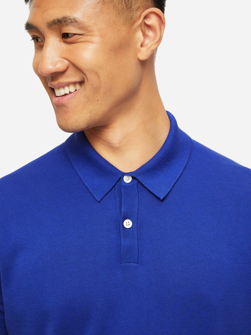 Men's Polo Shirt Jacob Sea Island Cotton Blue - 2