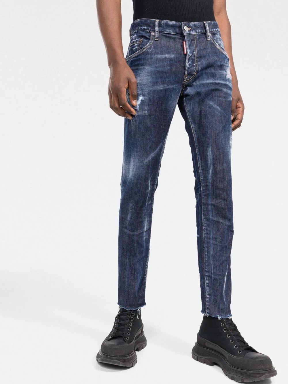 distressed slim-fit jeans - 3