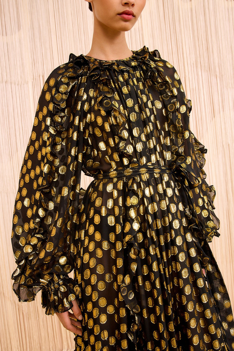 ULLA JOHNSON Celestina Silk Long Sleeve Gown outlook