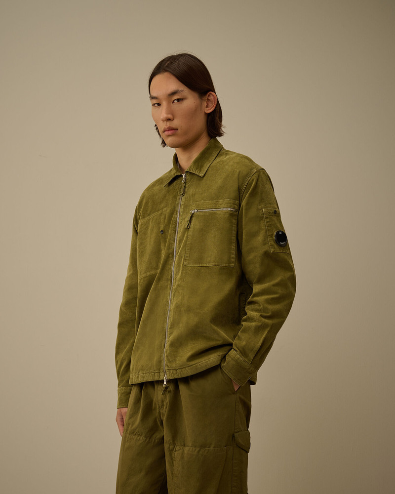 Corduroy Lens Zipped Overshirt 3