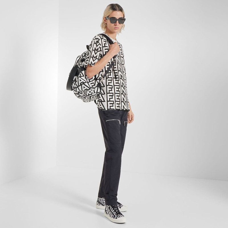FENDI Two-tone canvas Fendi Roma Capsule high-tops outlook