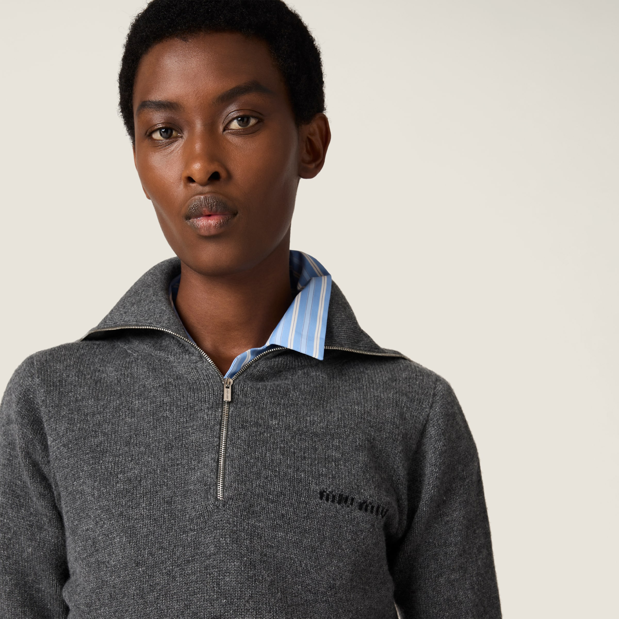 Cashmere half-zipper sweater - 4