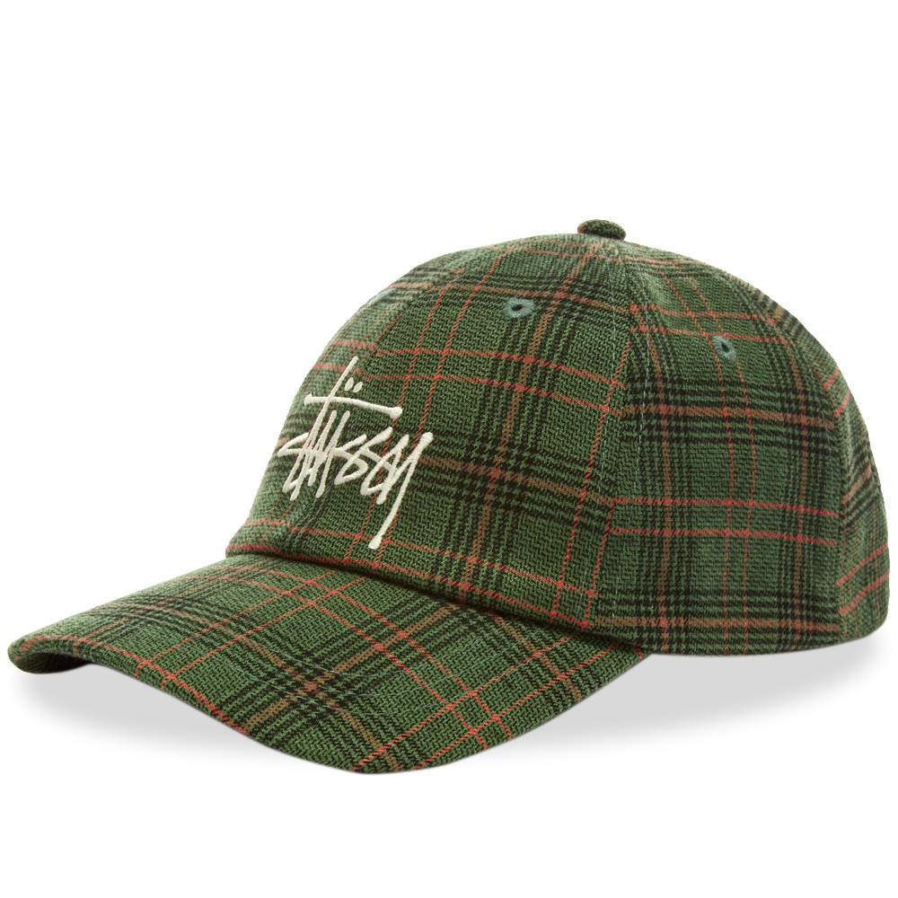 Stussy Big Logo Plaid Low Pro Cap - 1