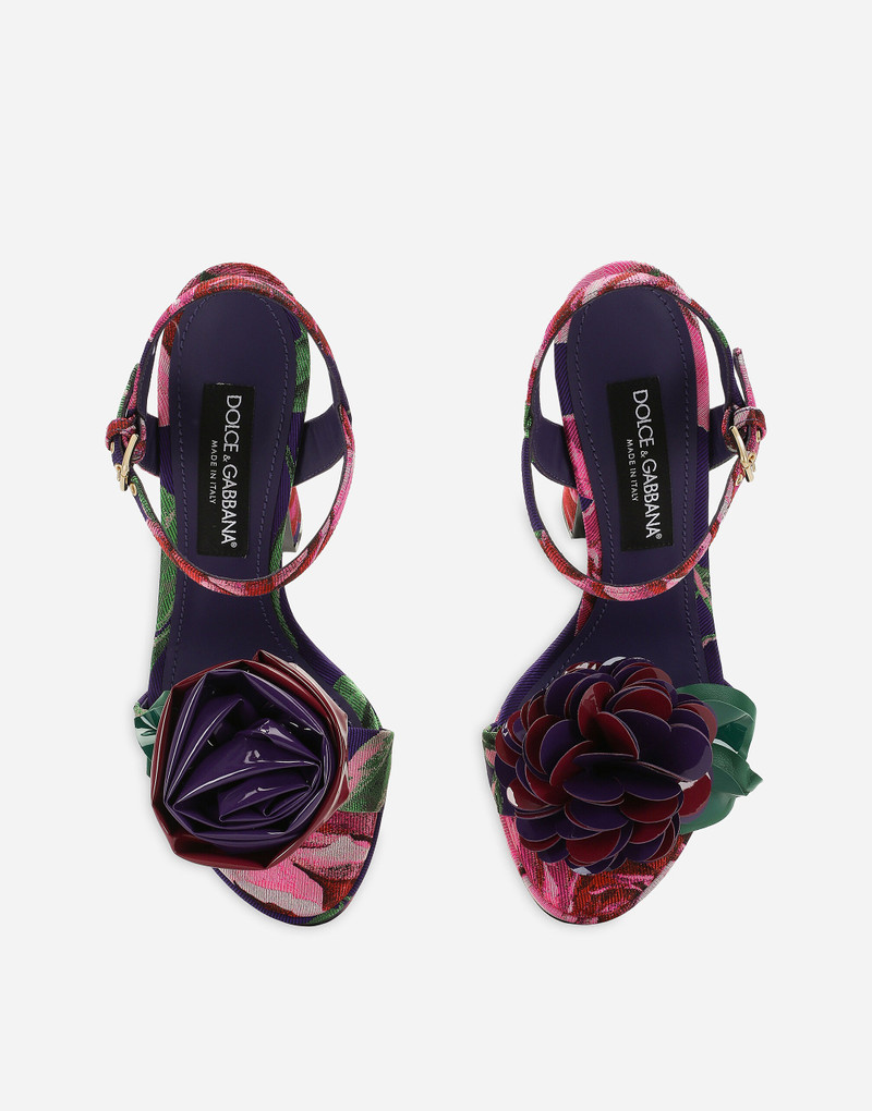 Jacquard platform sandals 4