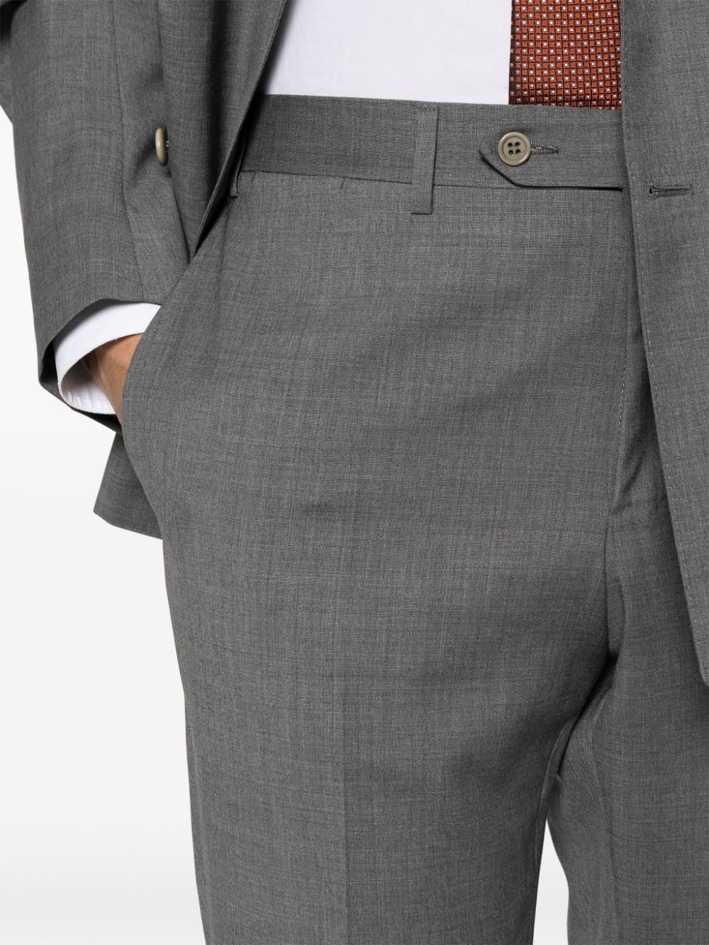 double-breasted wool suit - 6