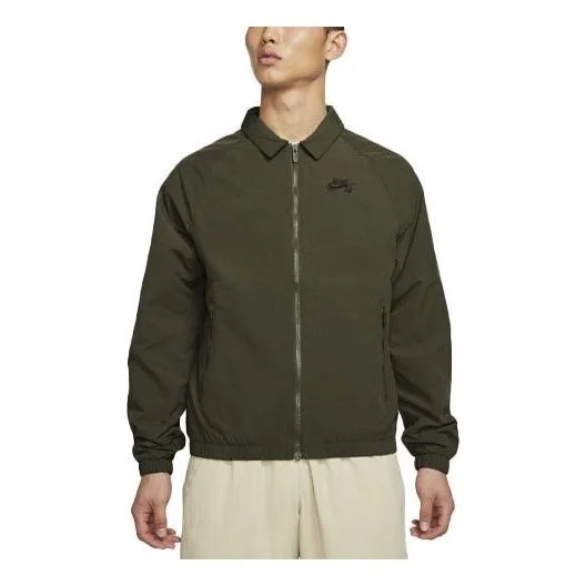Nike SB Skateboard Casual Sports Cargo Skateboard Woven Jacket Green CV4306-325 - 1
