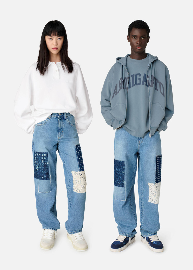 Patchwork Relaxed Jeans 2