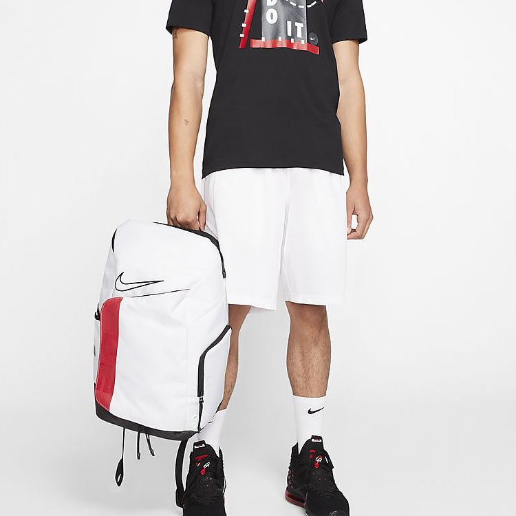 Nike Elite Pro Large Capacity Basketball schoolbag backpack White Black BA6164-100 - 5