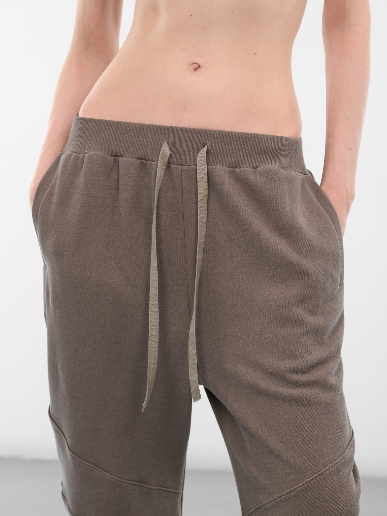 Beige Relaxed Paneled Circular Sweatpants - 4