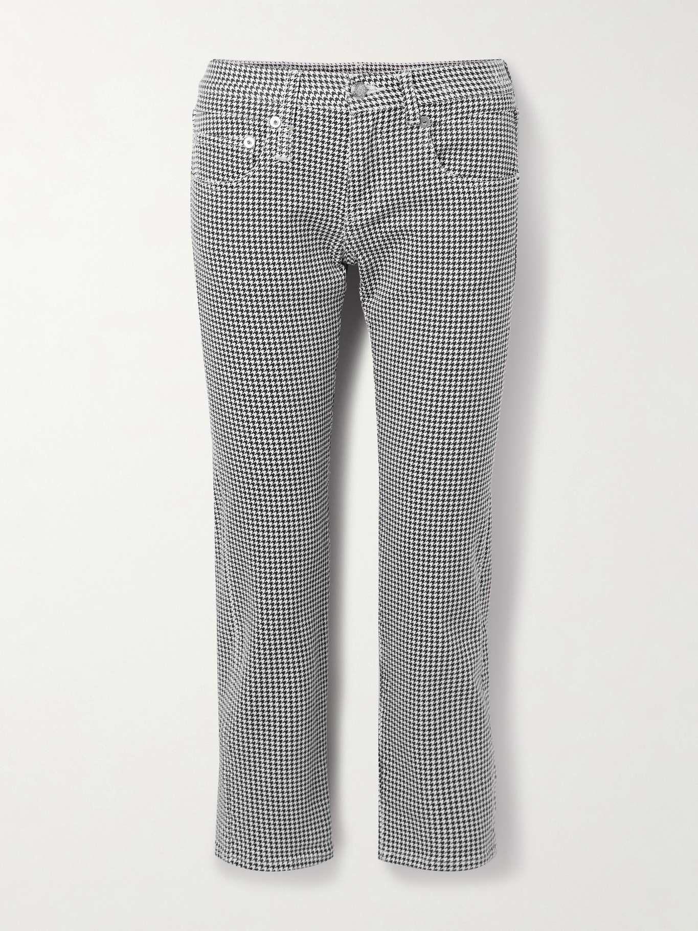 Boy cropped houndstooth low-rise slim-leg jeans - 1