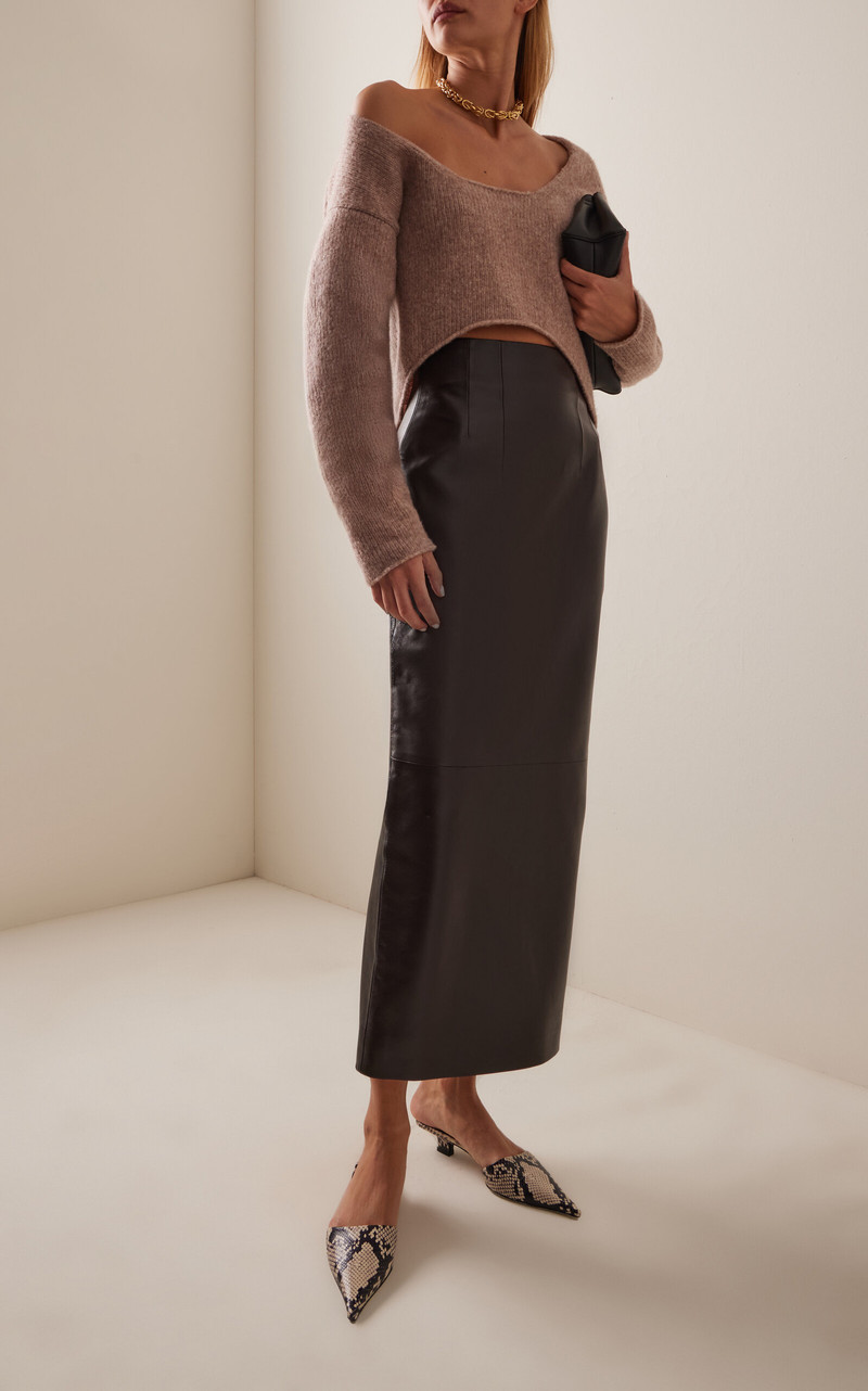 AISLING CAMPS Reversible Round Wool-Blend Sweater neutral outlook