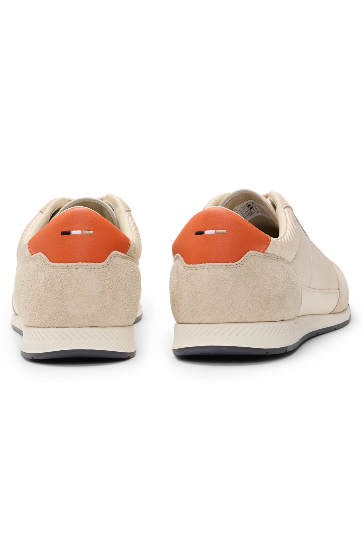 MIXED-MATERIAL LACE-UP TRAINERS WITH SUEDE TRIMS - 5