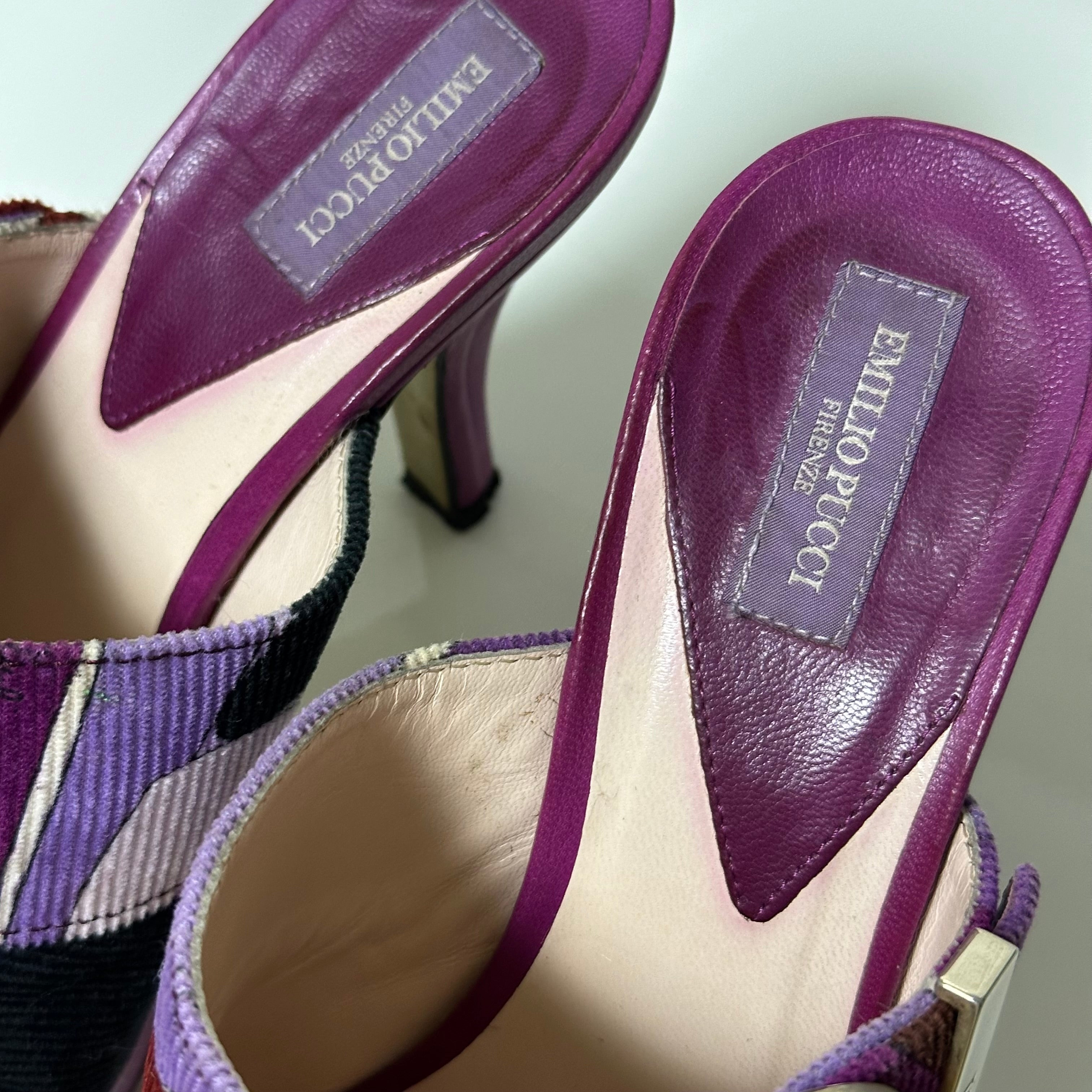 EMILIO PUCCI Fall Winter 2005 Corduroy Mules - 6