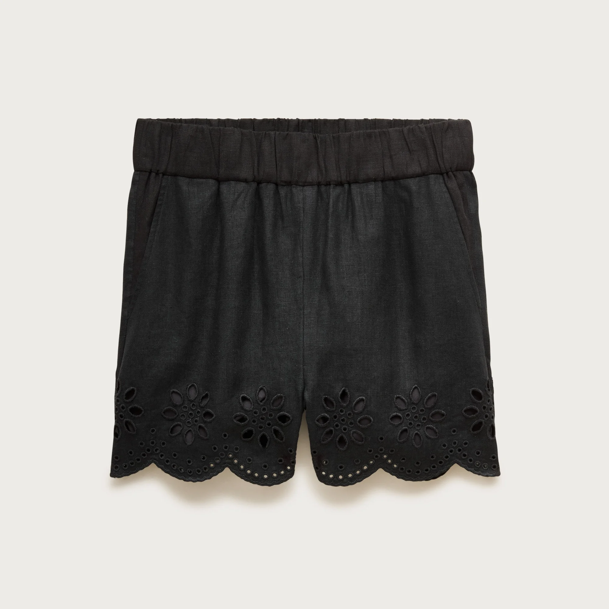Tropez eyelet short in linen - 1