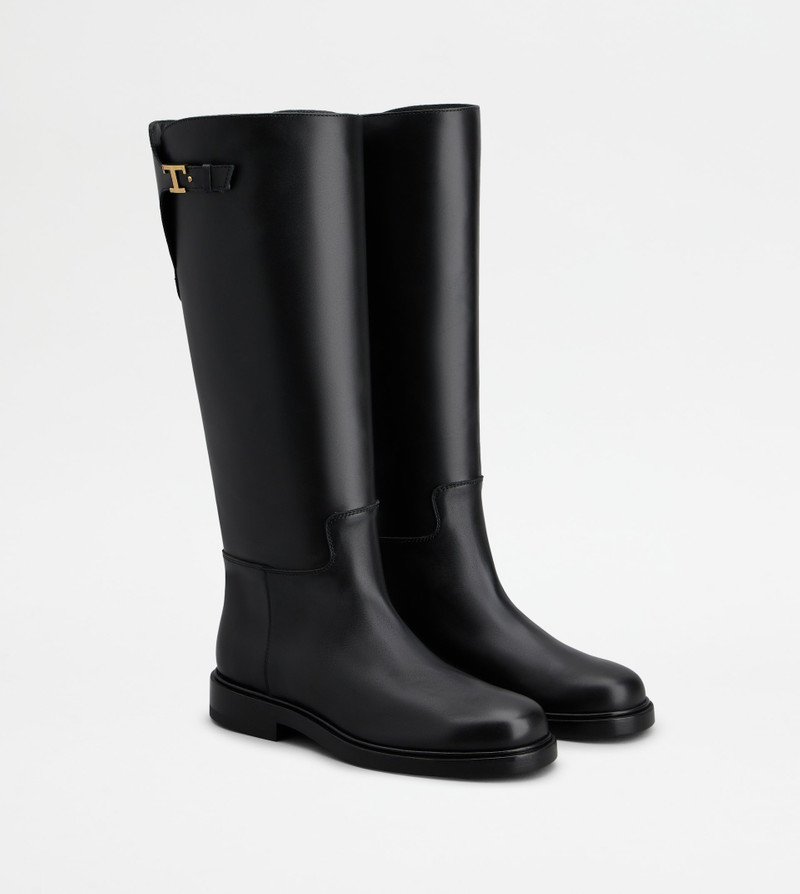 BOOTS IN LEATHER - BLACK 3