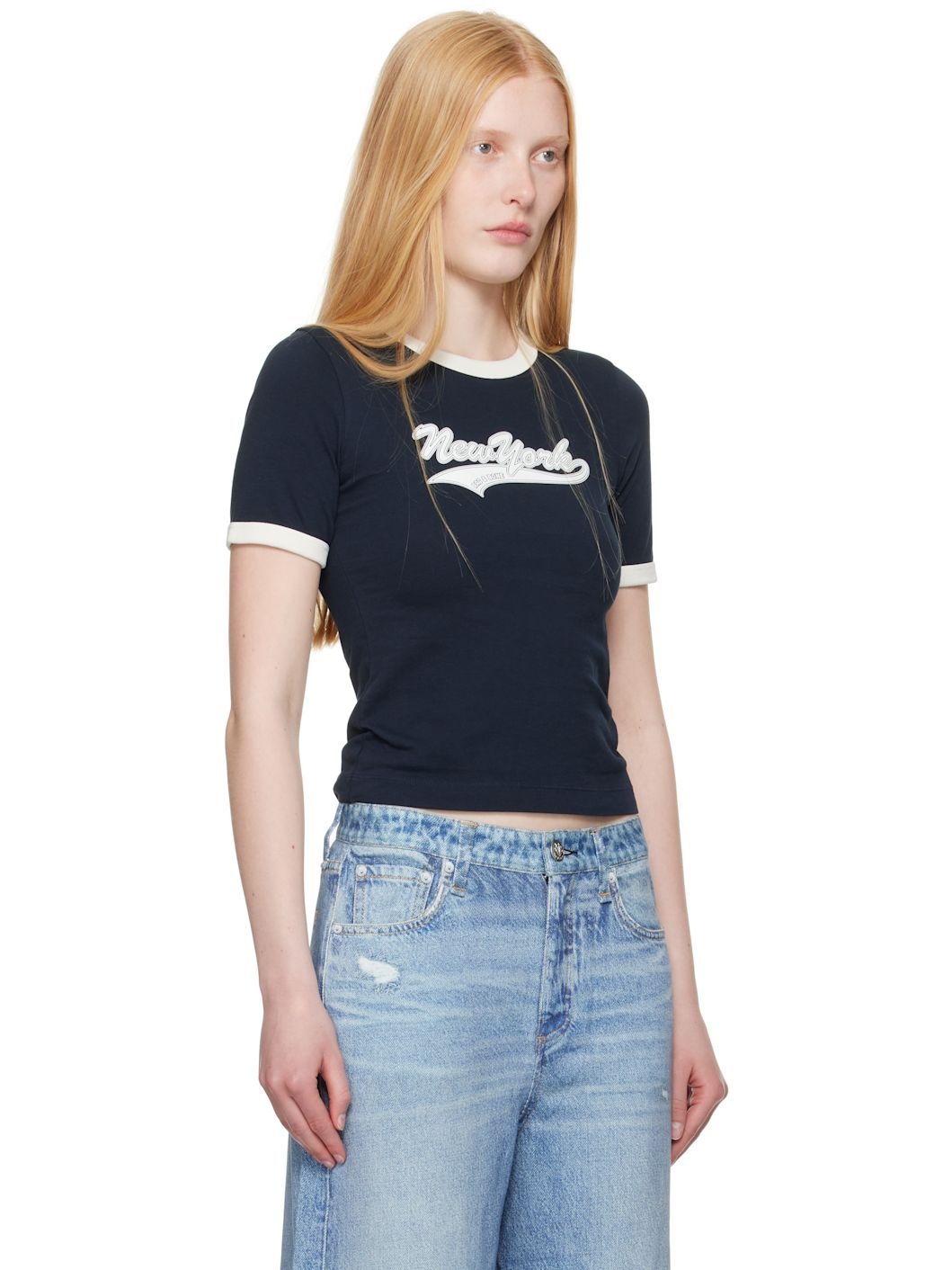 Navy Mica Ringer T-shirt - 2