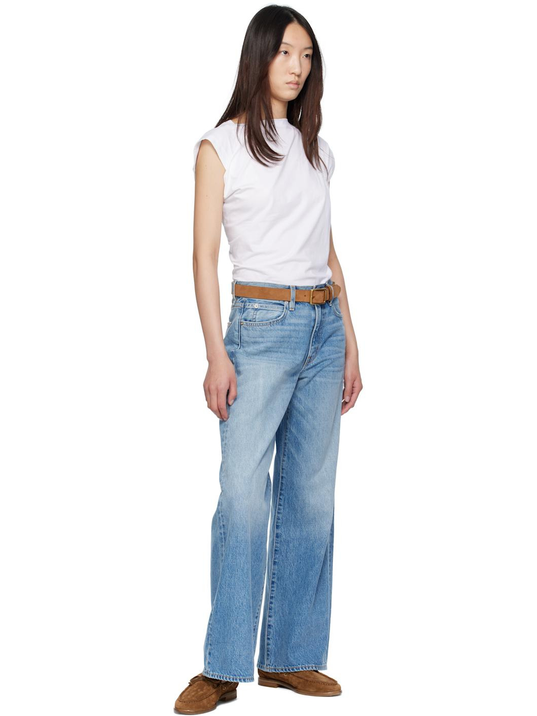 Tan Boyfriend Suede Belt - 2
