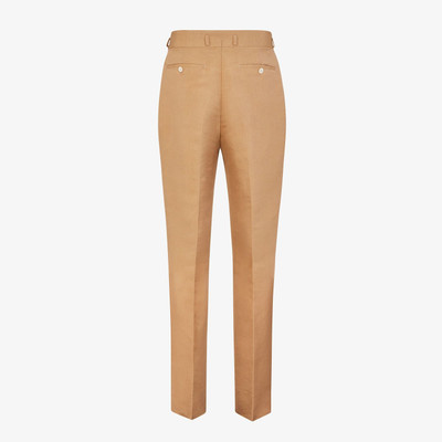 FENDI Brown silk pants outlook