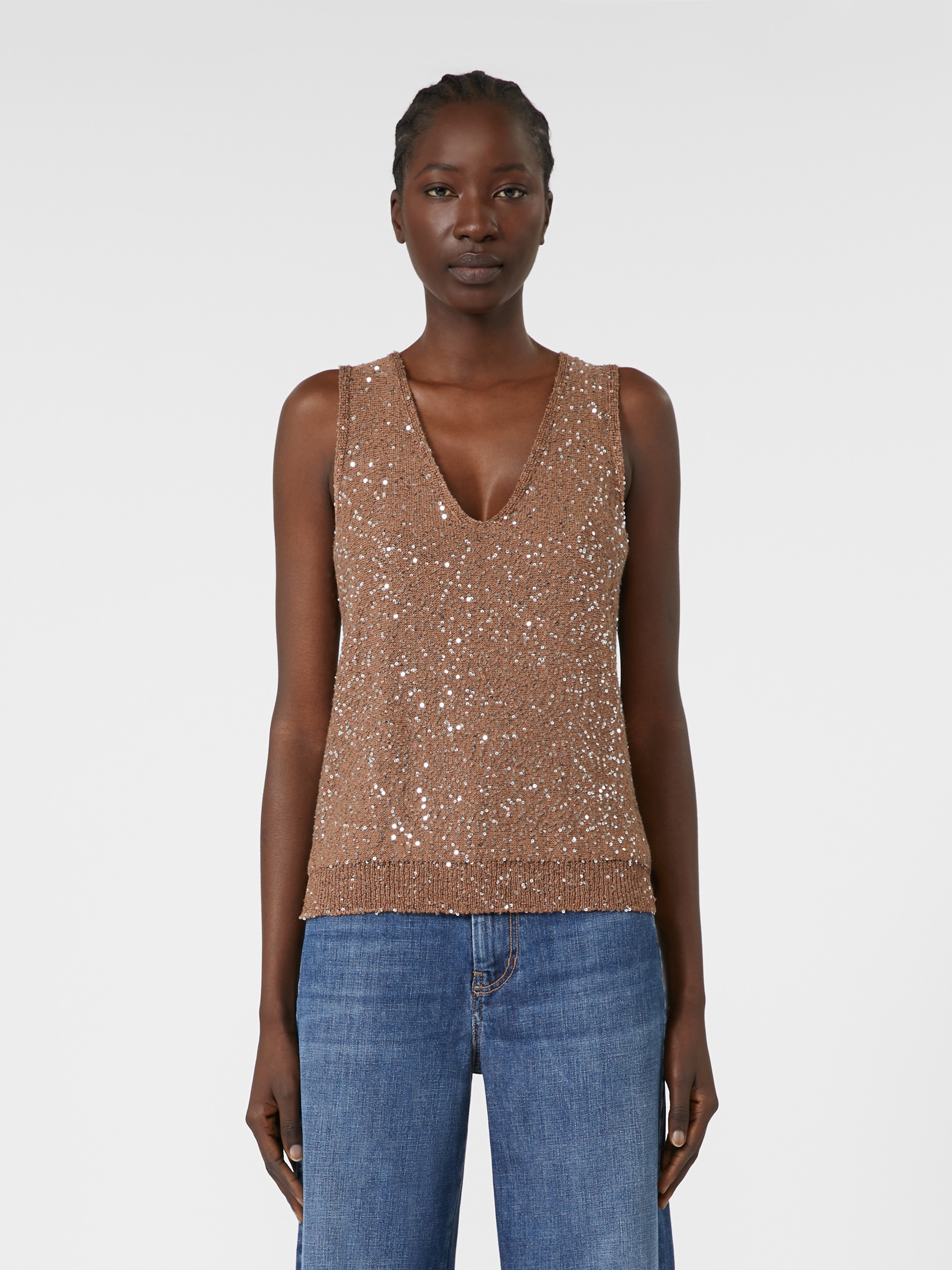 ACAICI Sequinned knitted top - 3