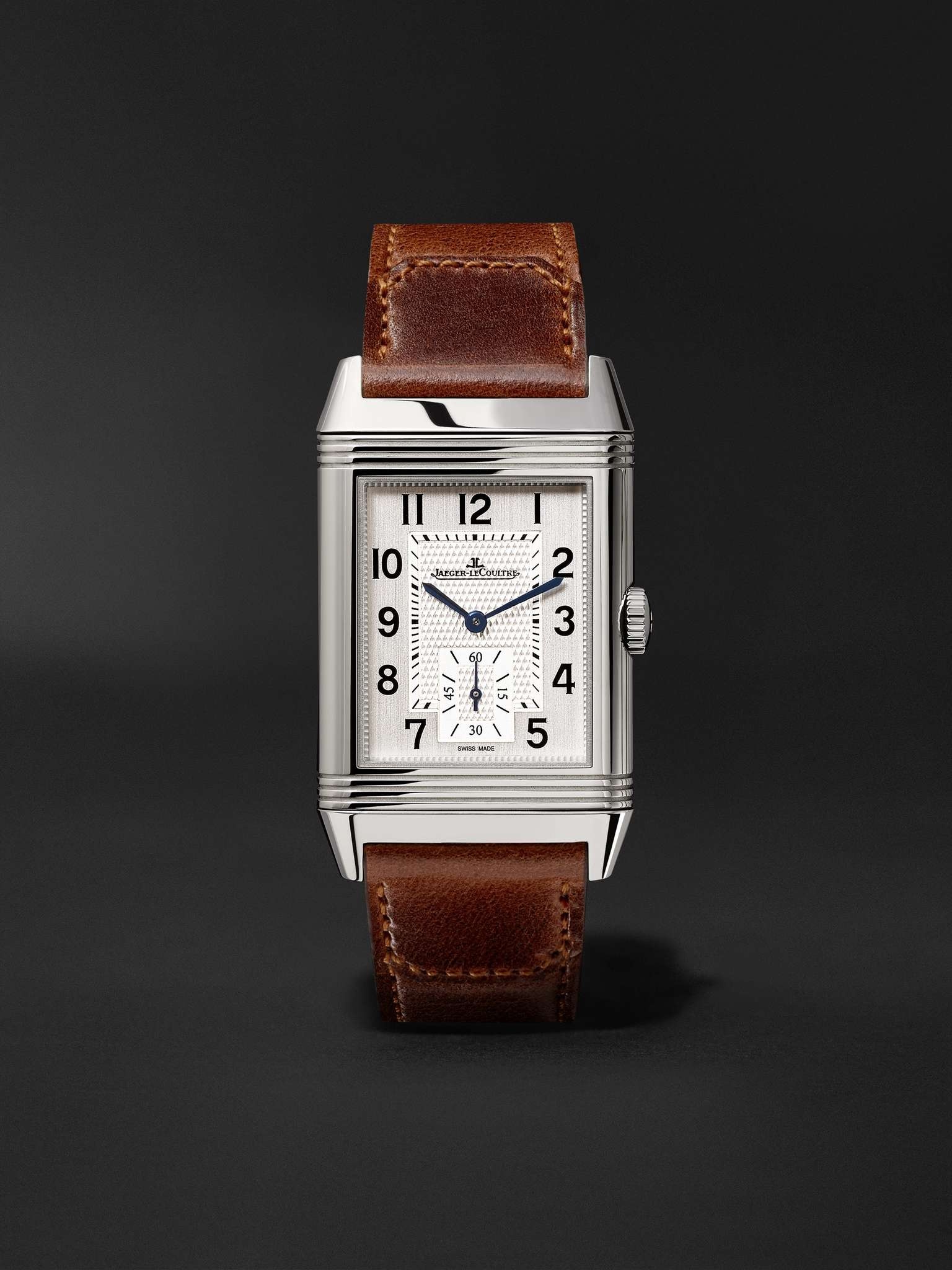 Reverso Classic Large 27mm Stainless Steel and Leather Watch - 1