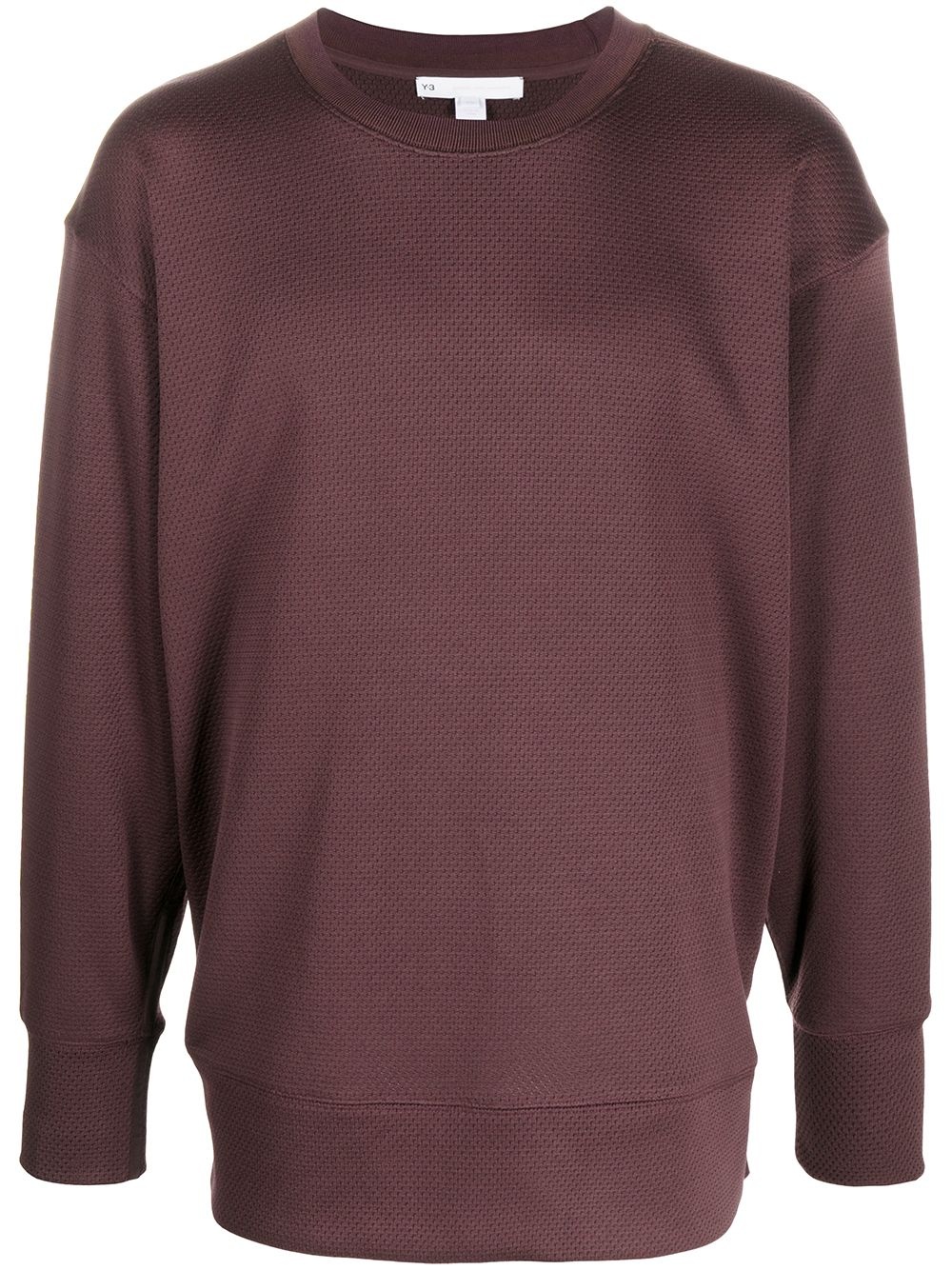 mesh crew-neck sweatshirt - 1