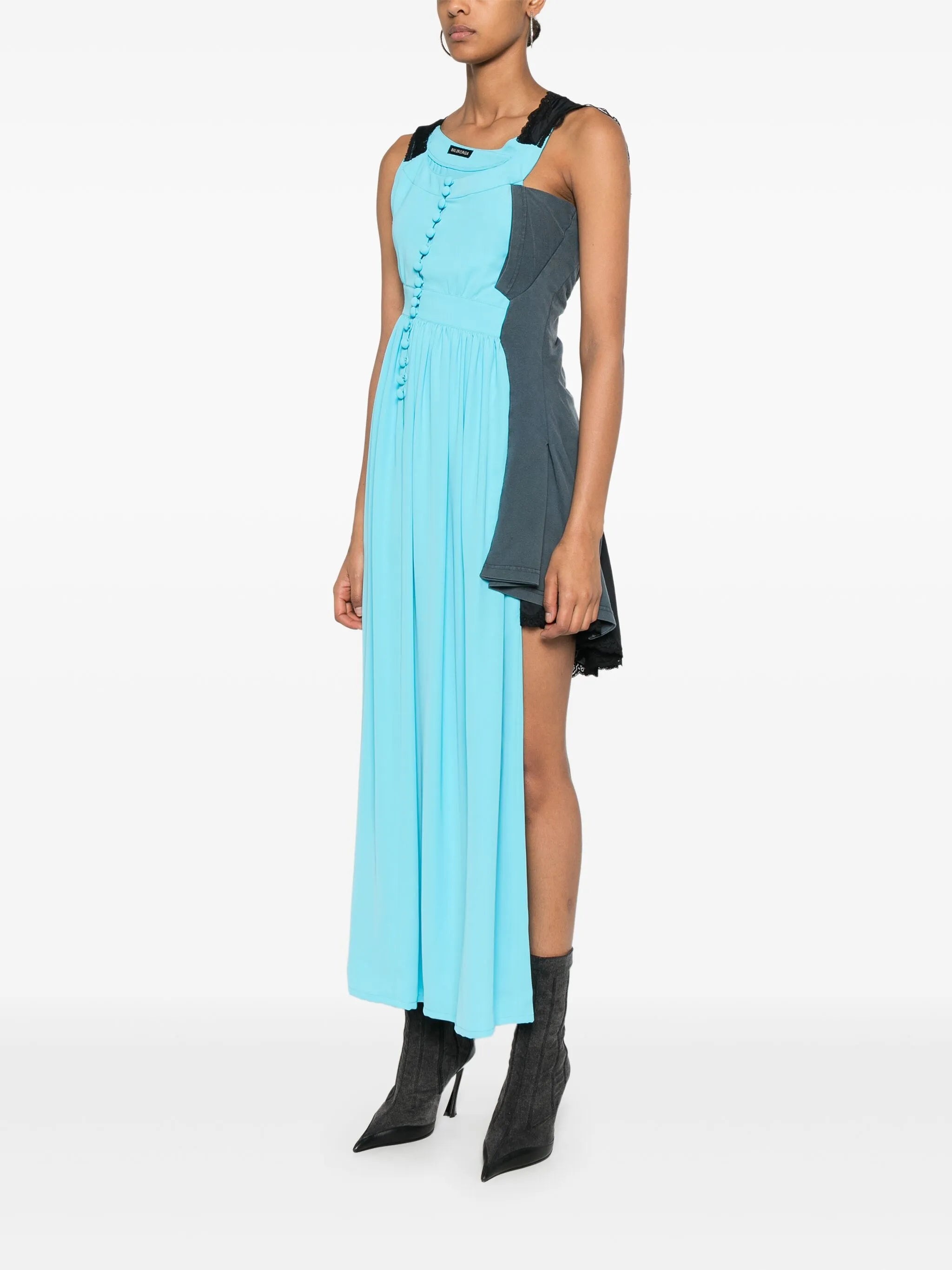 Asymmetric Panelled Dress - 5