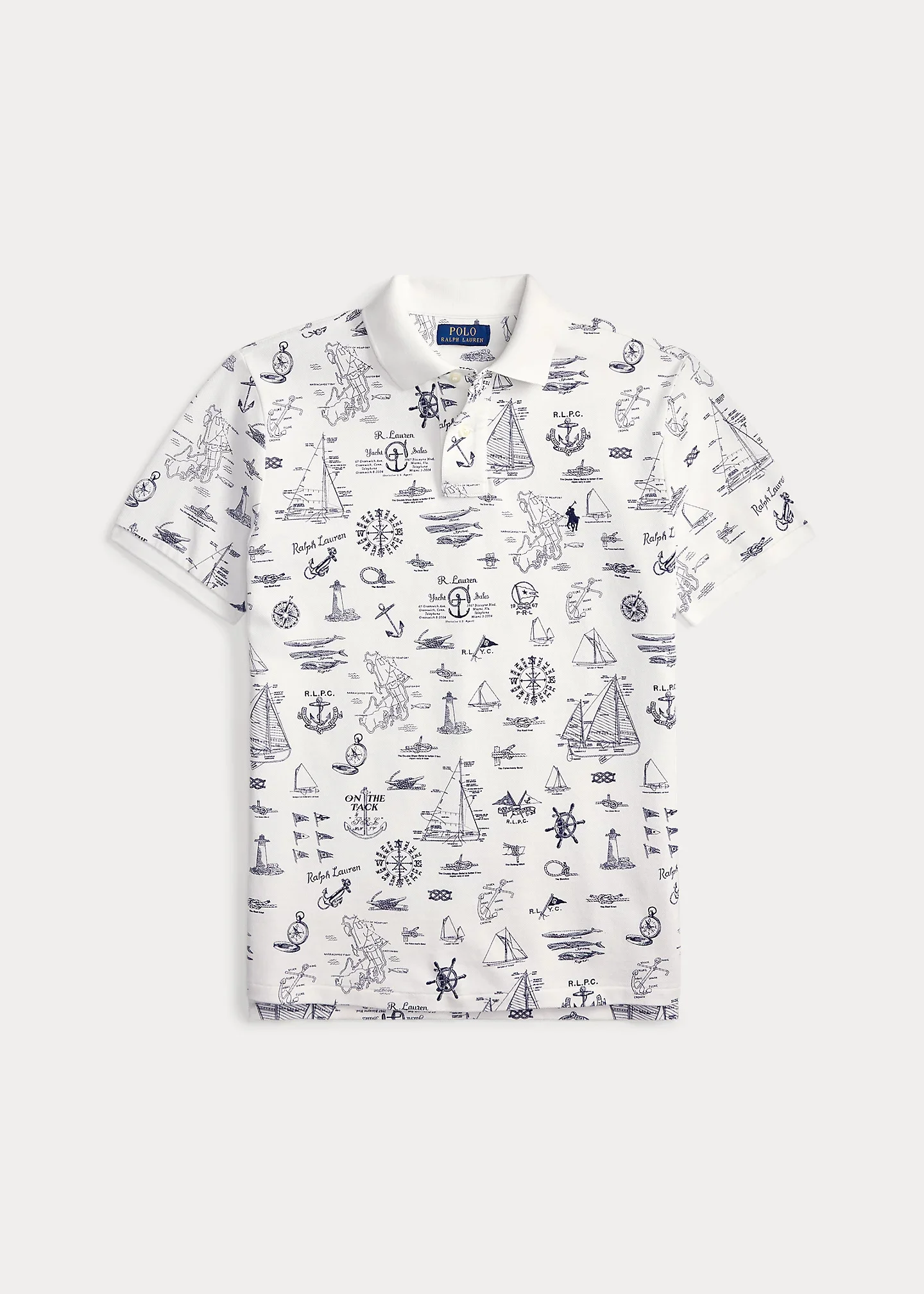 Custom Slim Fit Nautical Mesh Polo Shirt - 1