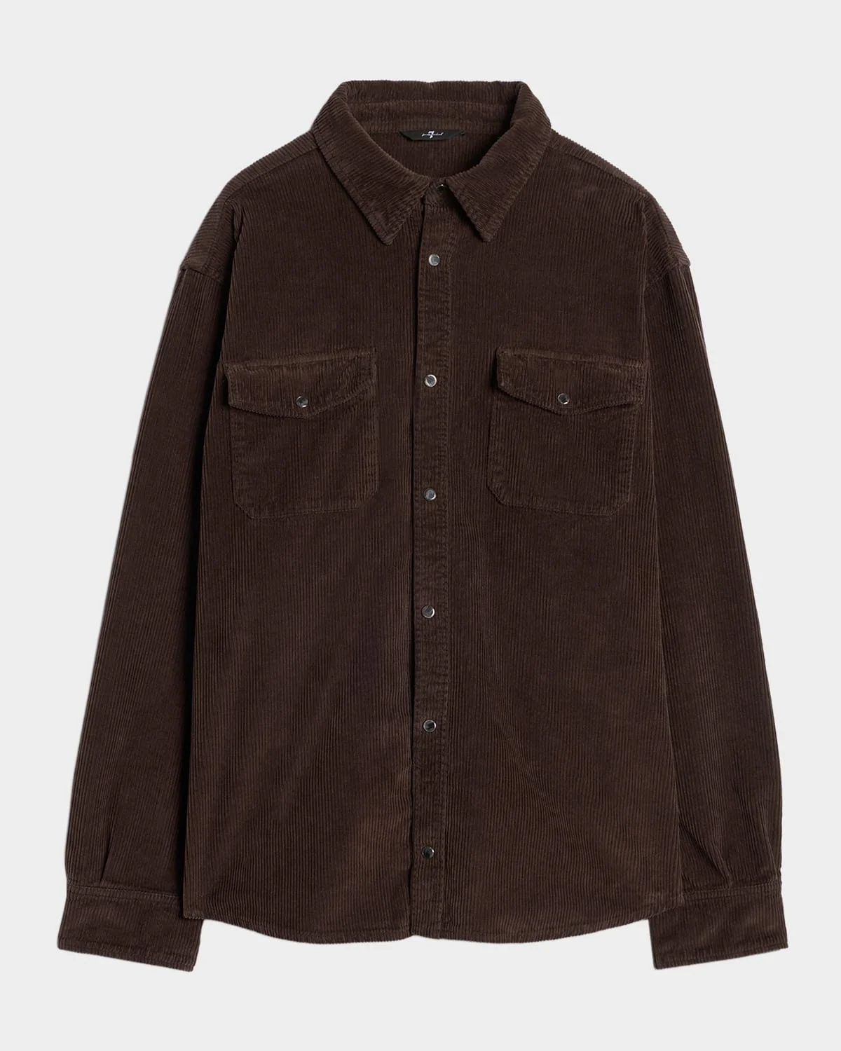 Men's Corduroy Oversized Snap-Front Overshirt - 1