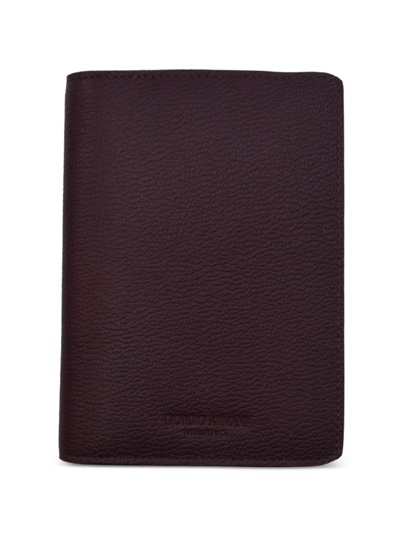 grained leather passport holder 1