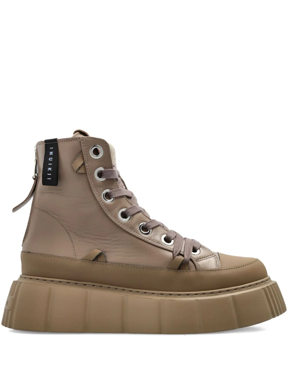 lace-up platform boots - 1