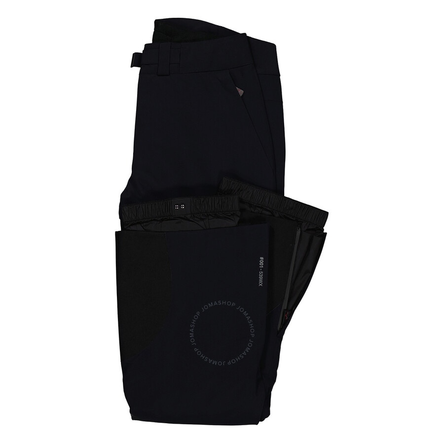 Moncler Ladies Black Buckled Ankle-zip Straight Trousers - 6