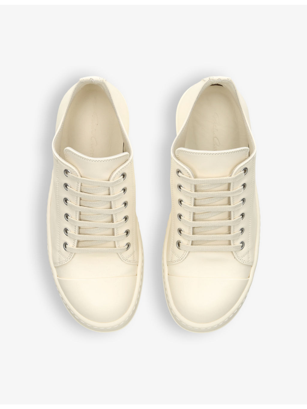 Toe-cap leather low-top trainers - 2
