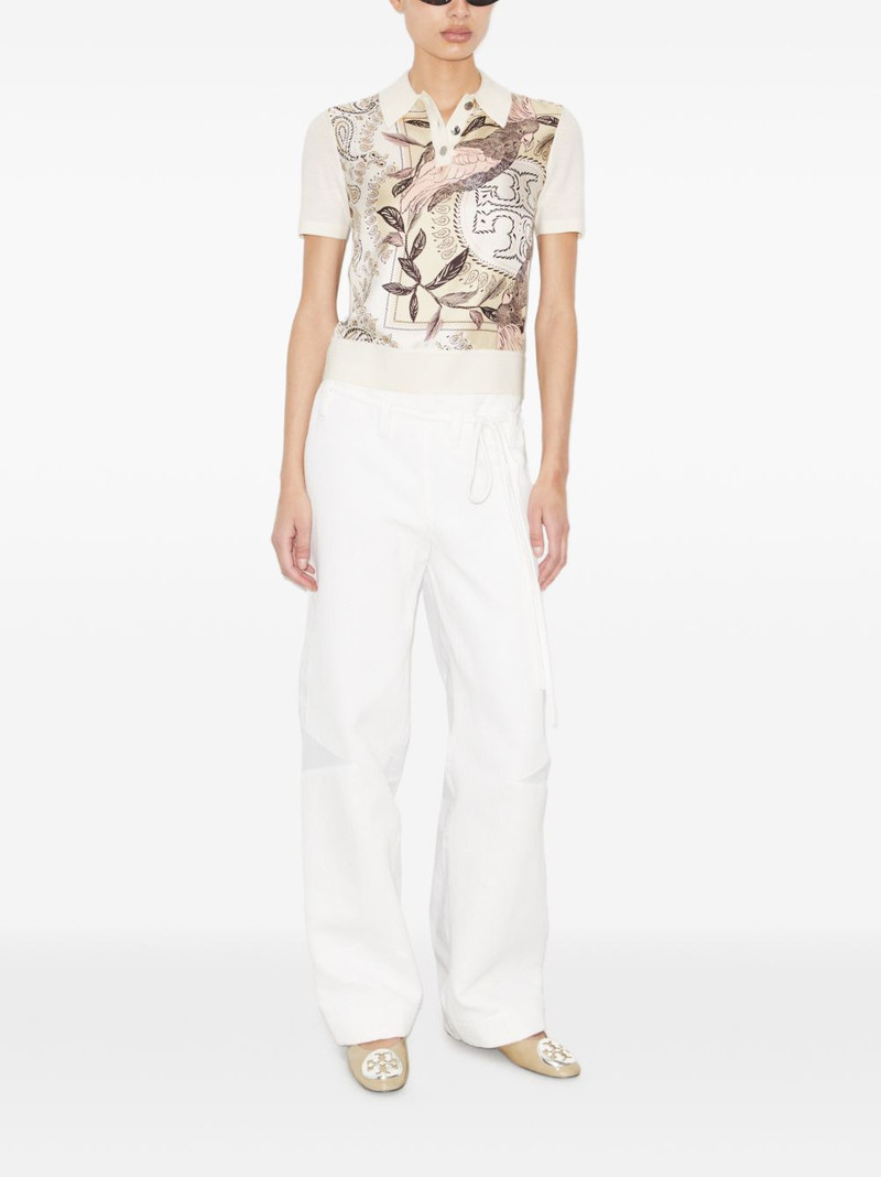 TORY BURCH silk front polo outlook