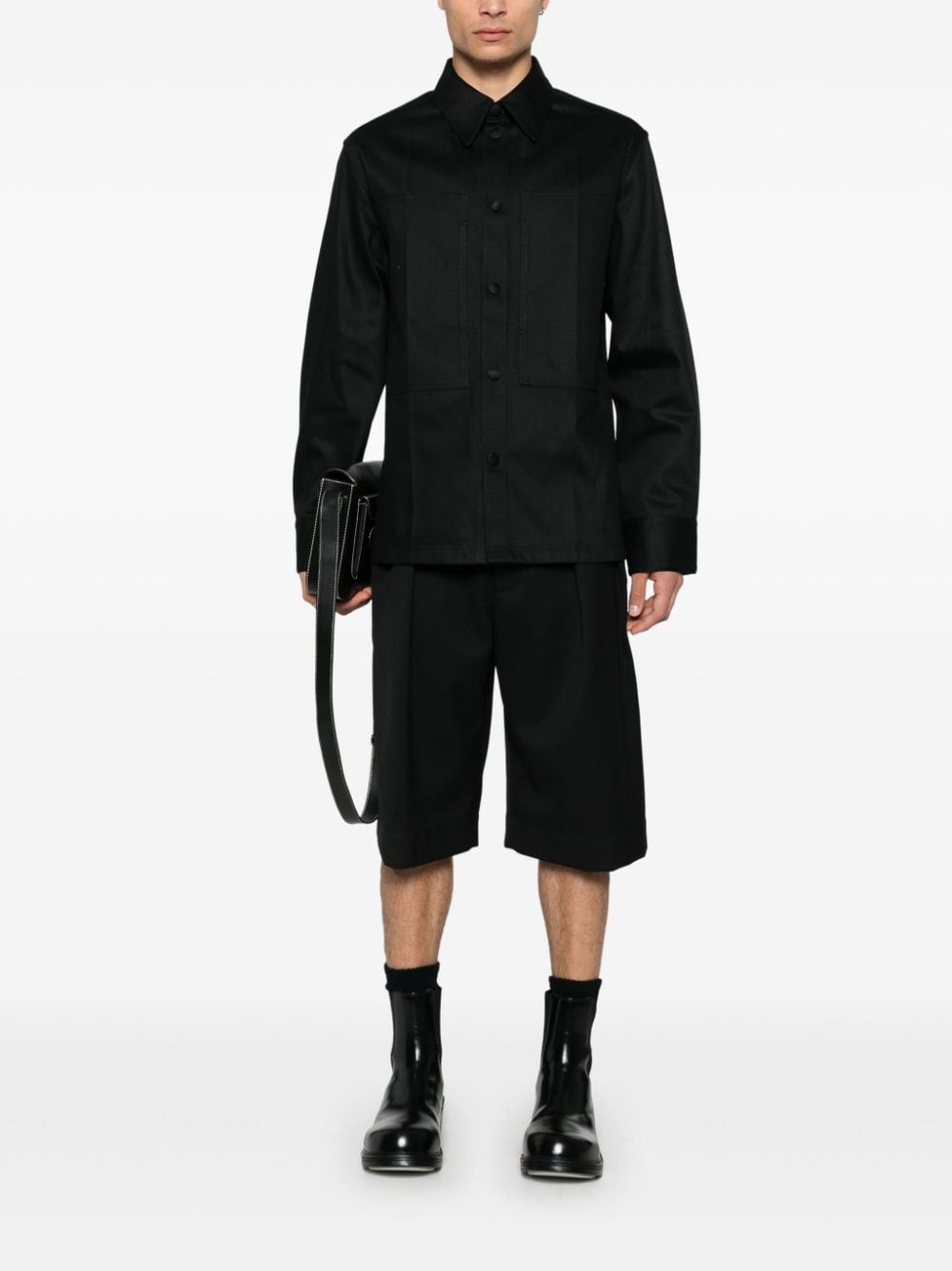 Jil Sander Men Denim Cotton Shirt - 2