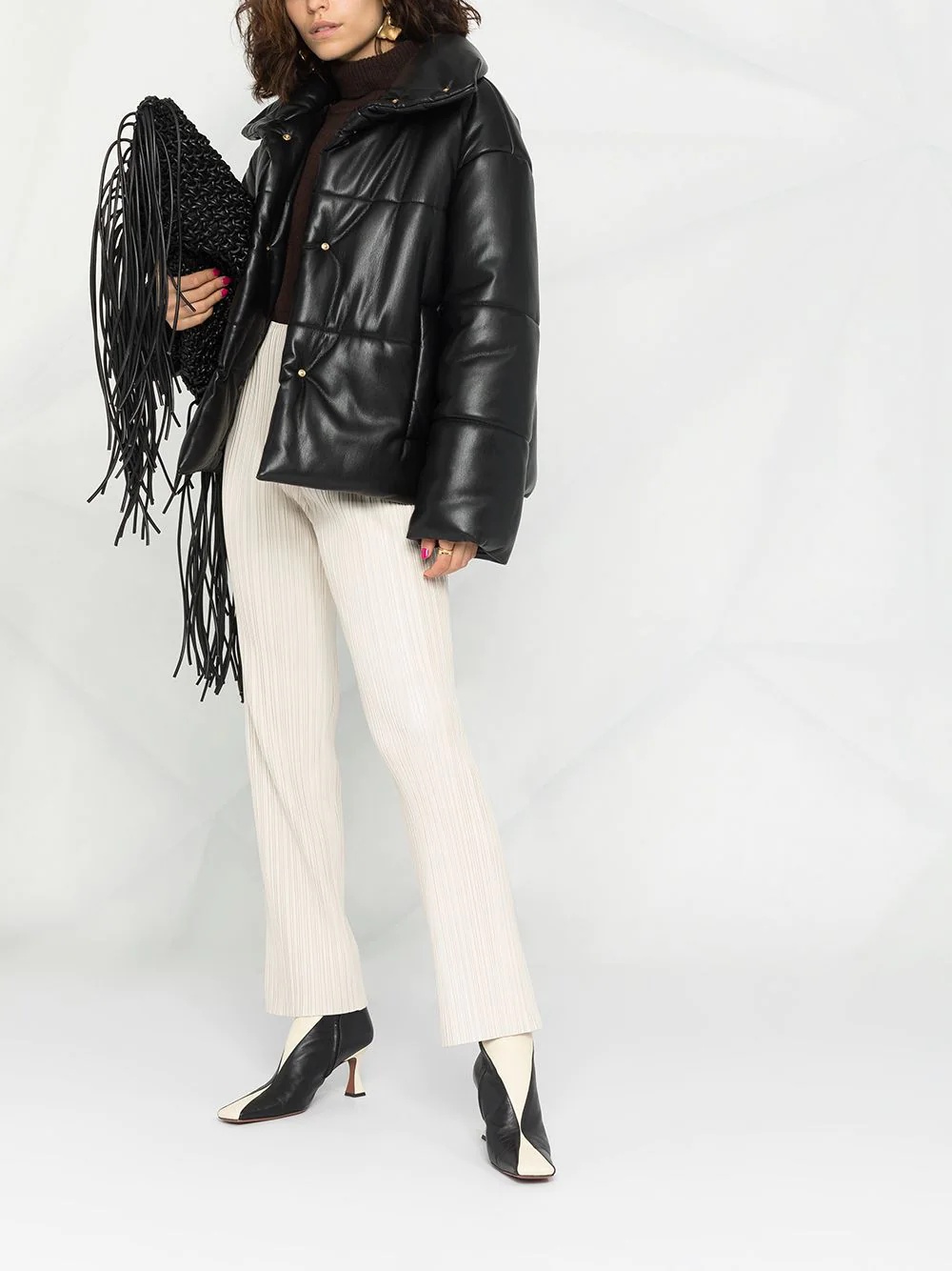 straight-leg pleated trousers - 2