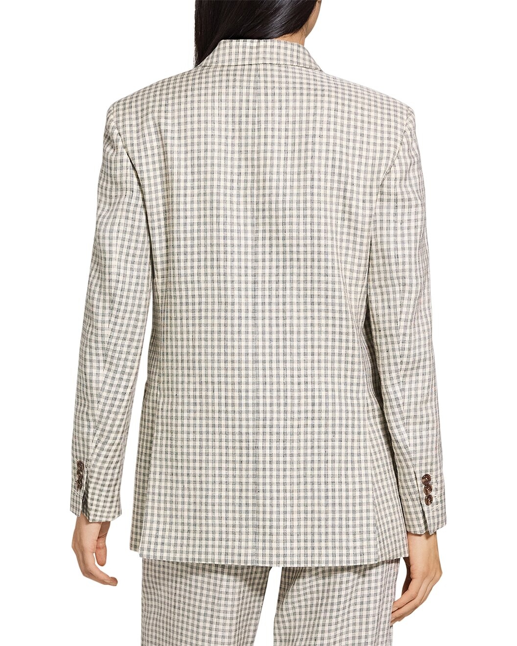 Theory Oversized Straight Linen-Blend Blazer - 2