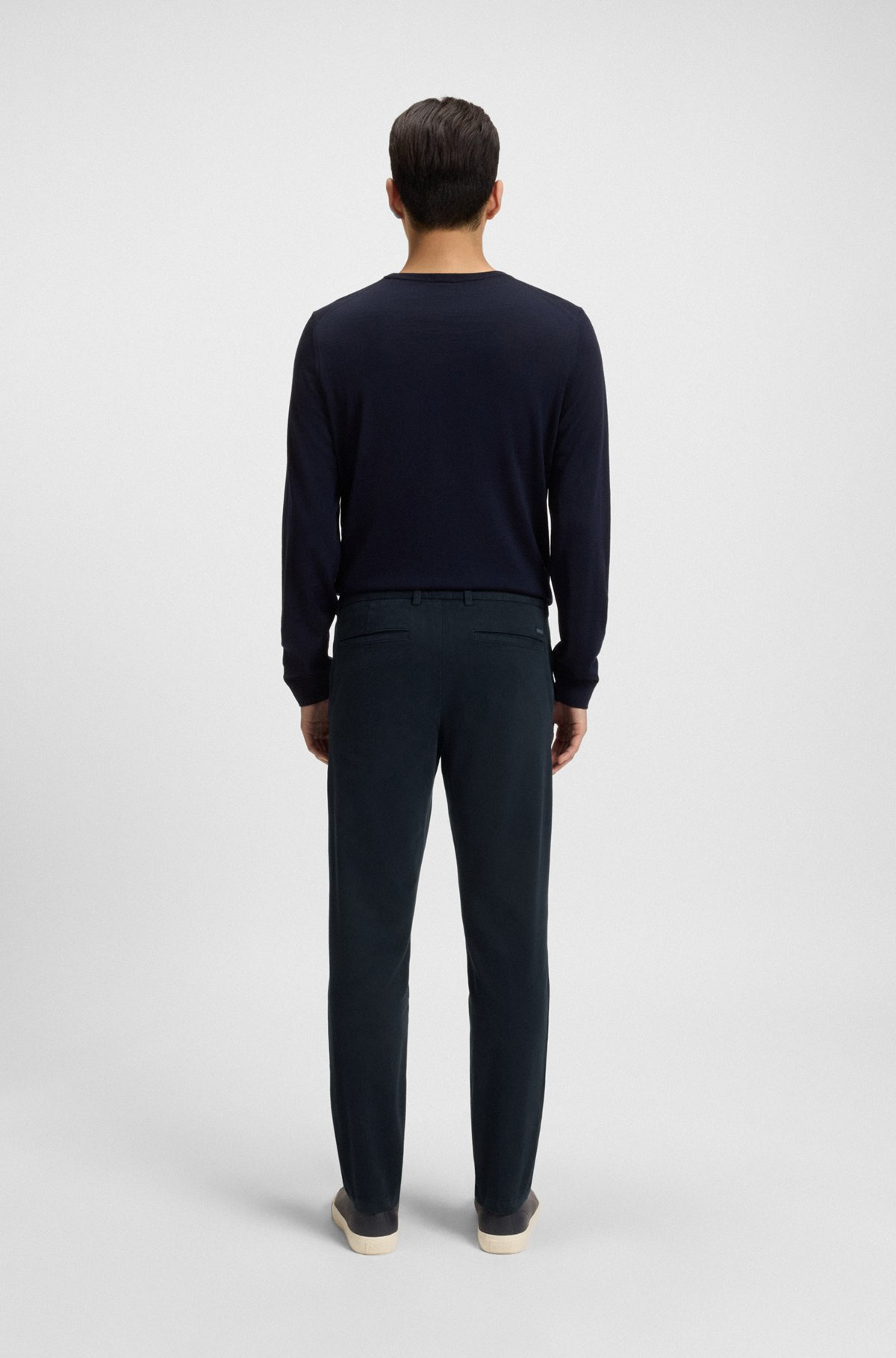 SLIM-FIT TROUSERS IN STRETCH-COTTON TWILL - 4