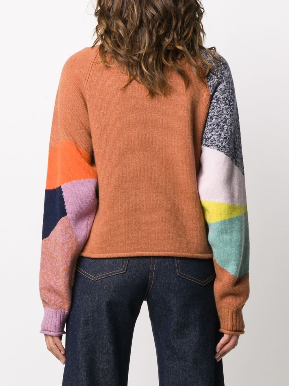 colour-block mock-neck jumper  - 4