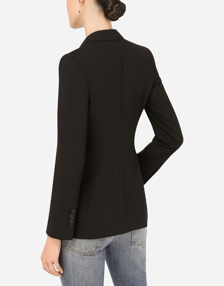 Single-breasted woolen Turlington blazer - 5