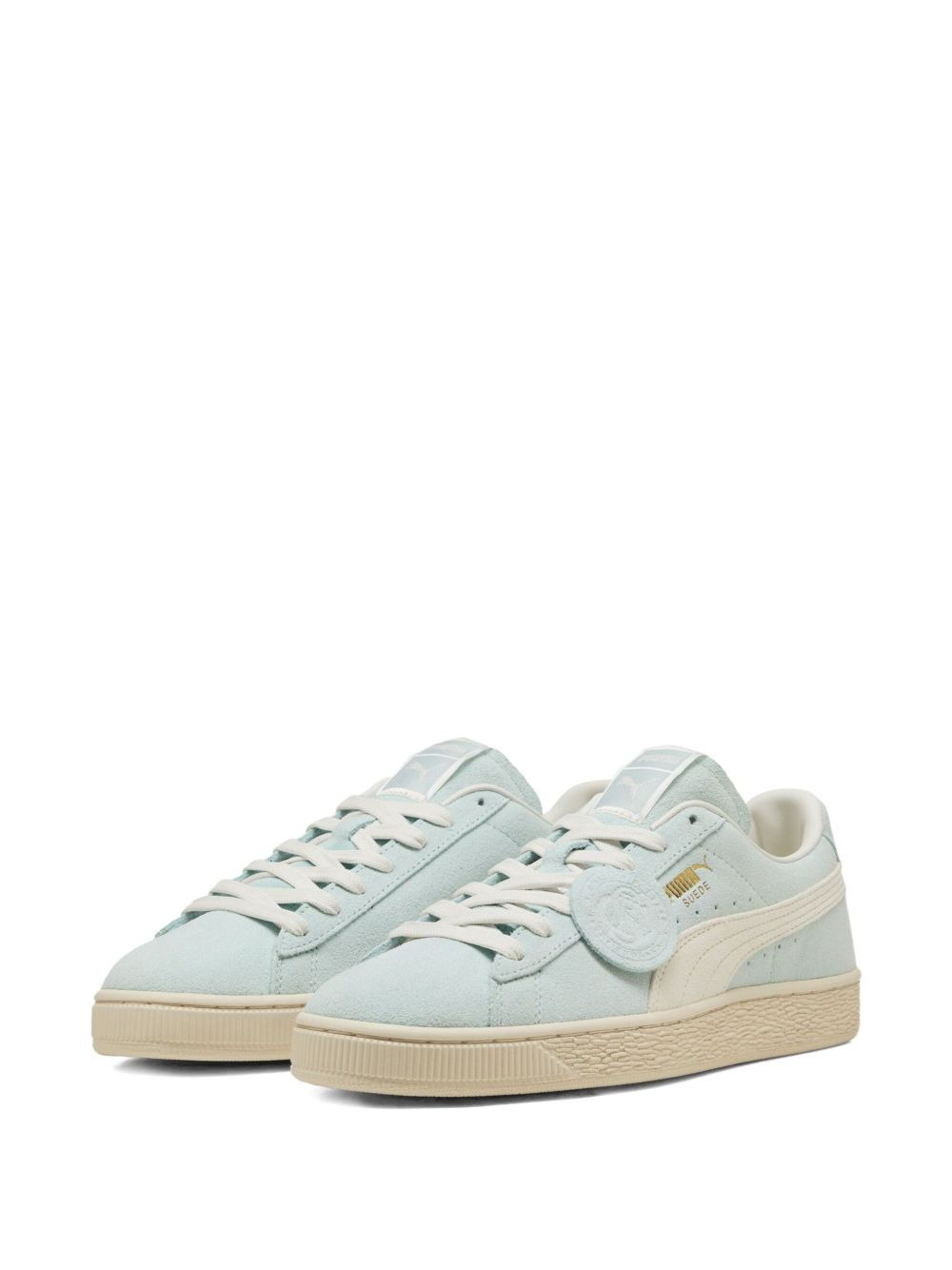 suede "Green/White" sneakers - 2