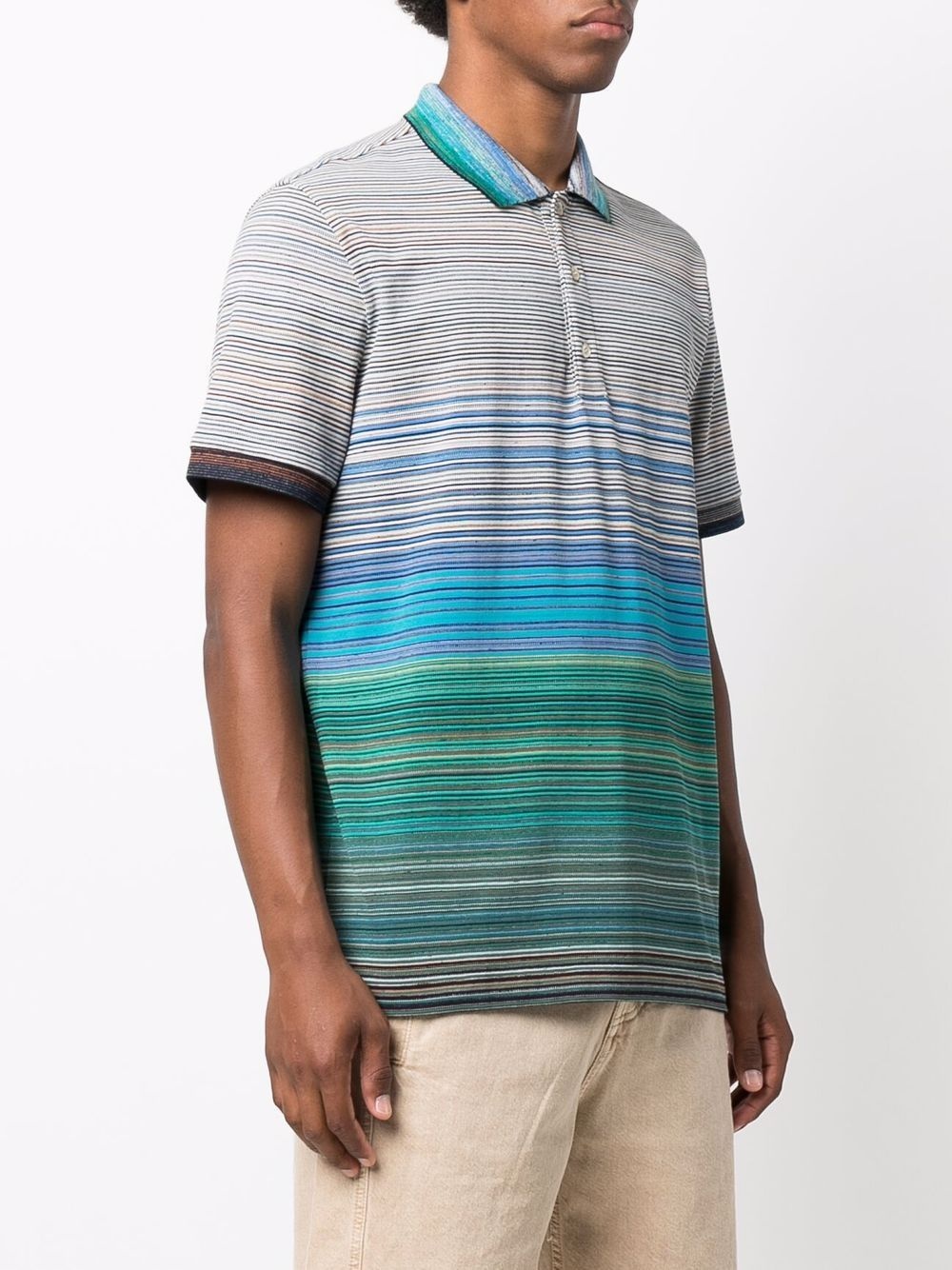 abstract-stripe polo shirt - 3