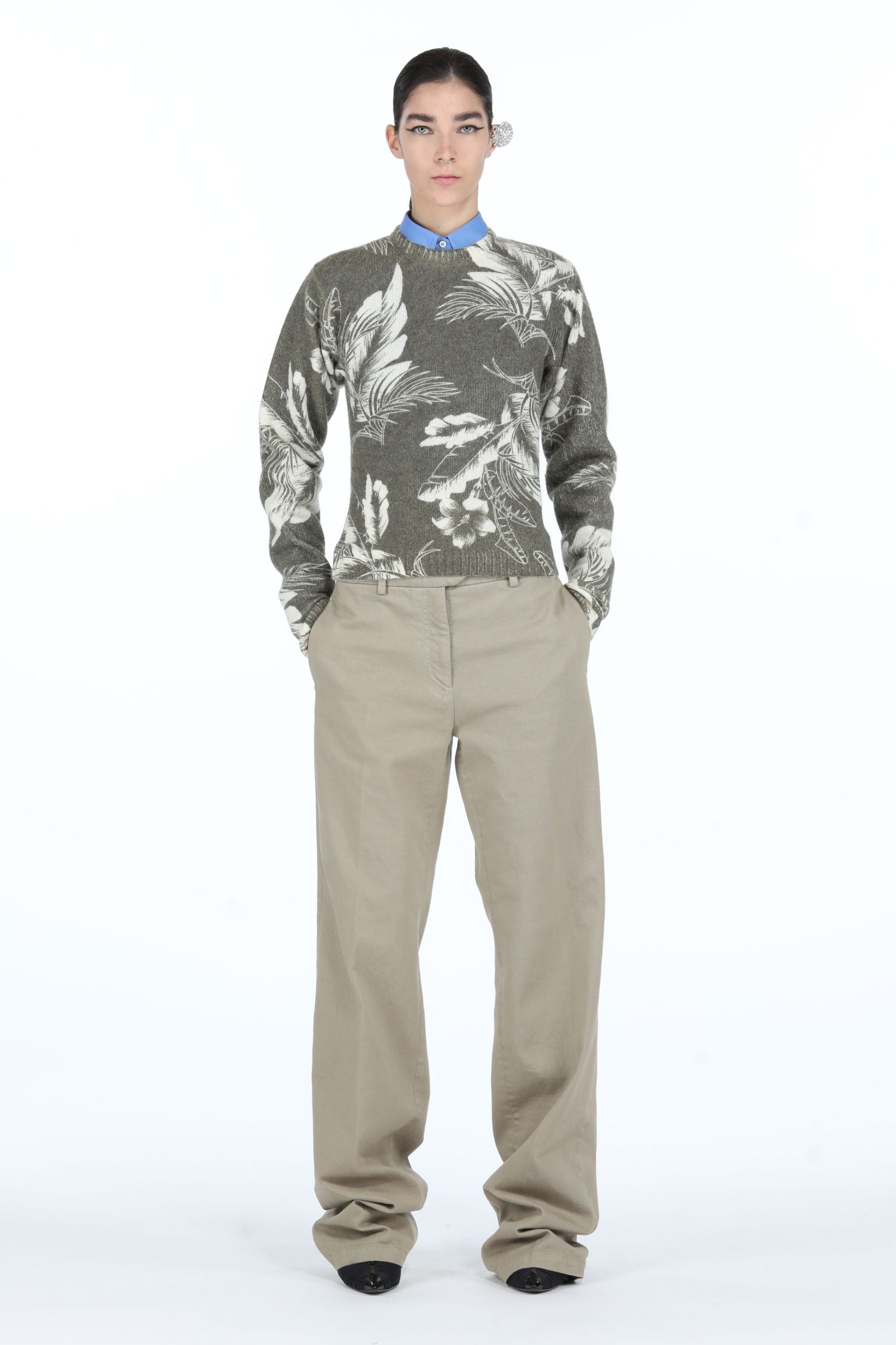 FLORAL-JACQUARD SWEATER - 4