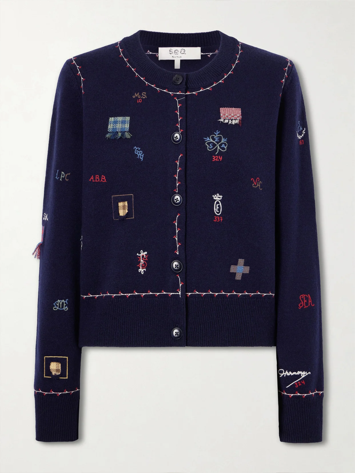 Claira Embroidered Wool Cardigan - 1