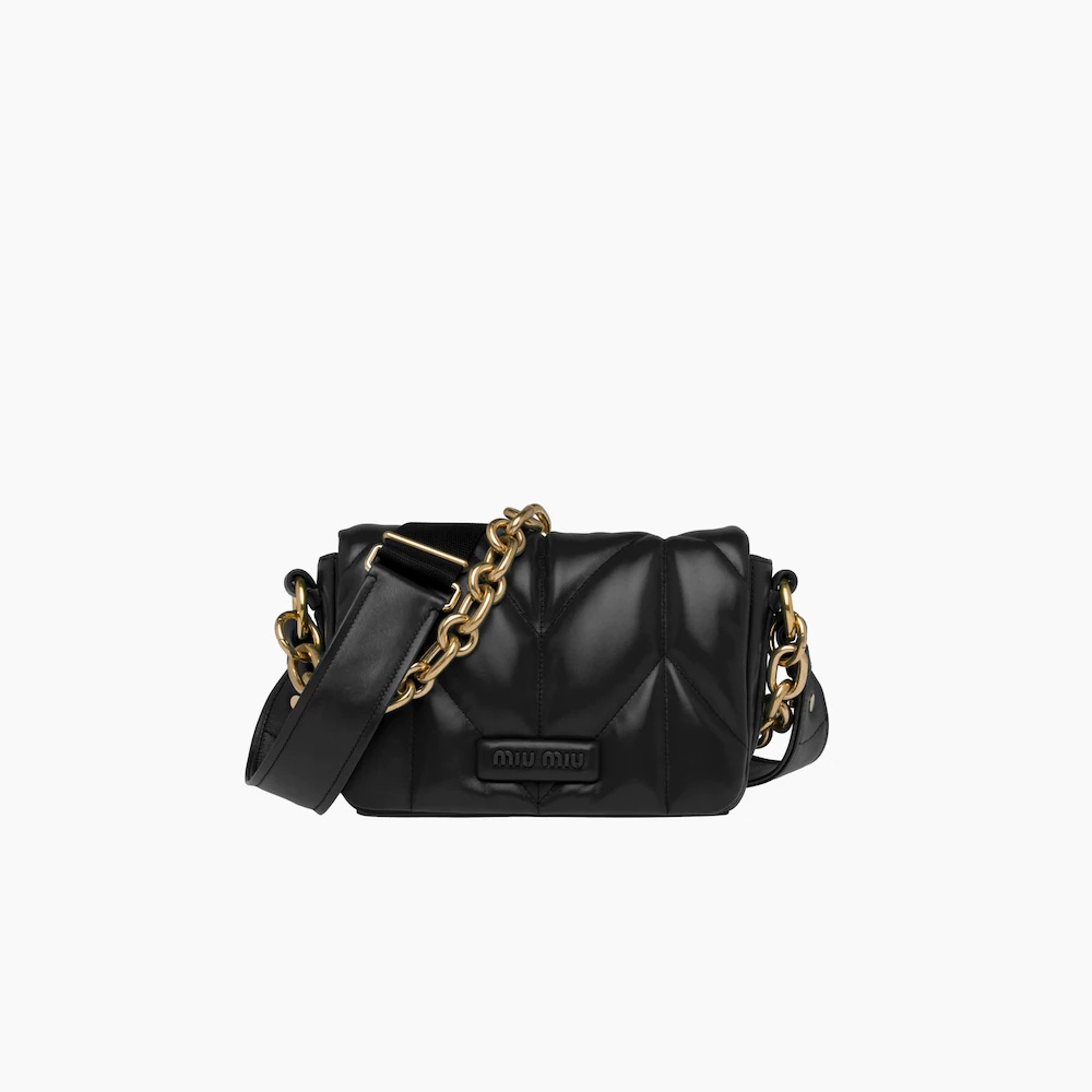Quilted nappa leather shoulder bag - 1