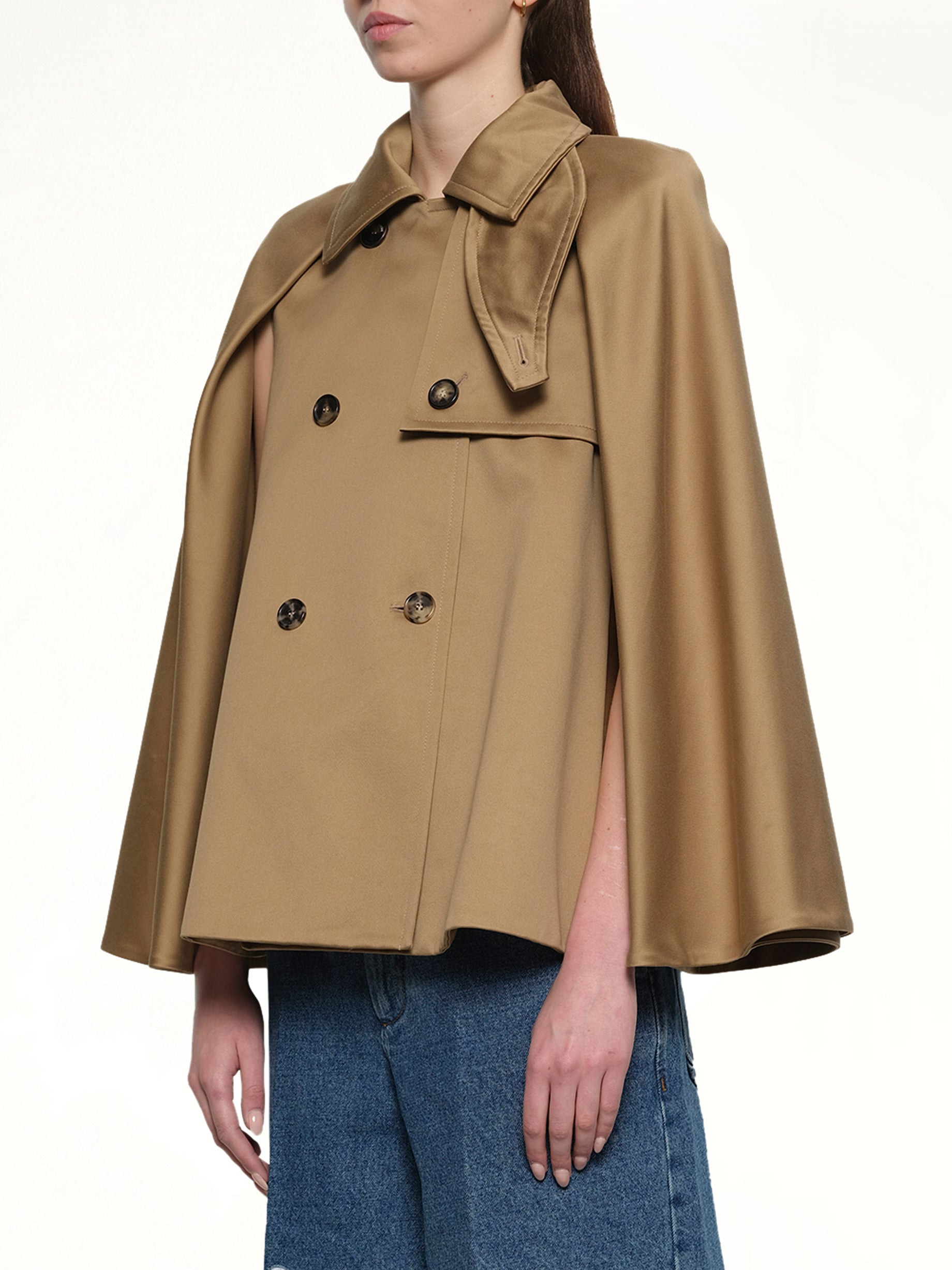 Cape Jacket in Beige - 3